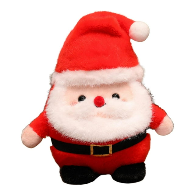 Peluche navideño de Papá Noel para decoración del hogar, bonito y abrazable. 22 centímetros