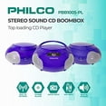 thumbnail image 4 of Reproductor de CD Boombox Philco con altavoces AM FM, 4 of 6