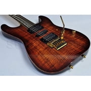 Schecter CET Koa Top USA Custom Shop Electric Guitar Tobacco Burst