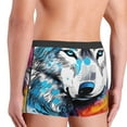thumbnail image 3 of KLL Cool Colorful Wolf Men's Cotton Boxer Briefs Underwear-Small, 3 of 8