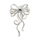 thumbnail image 2 of Adorno de purpurina de forma irregular blanca | Decoración navideña colgante para árbol de Navidad | Elegante Cruz de Lazo de Mariposa Totalmente Blanca | Plástico | 14x10cm | Decoración de, 2 of 6