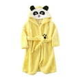thumbnail image 2 of Mrzhqd Kids Bathrobe Toddler Boys Girls Cute Pajamas Flannel Warm Sleepwear Hooded Night-Robe For 3-4 Years, 2 of 3