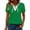 Green-Back to School Shirts Women, variant on Womens Criss Cross Short Sleeve T-Shirts V Neck Tunic Solid Color Summer Tops S-3XL