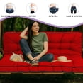 thumbnail image 2 of XXLYY Porch Swing Cushions, Waterproof Swing Replacement Cushions with Backrest and Ties, Garden Bench Seat Cushion, Outdoor Porch Patio Swing Non-Slip Chairs Pad, 2 of 6