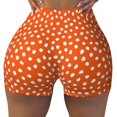thumbnail image 2 of Balery Dots On Orange Background Pantalones cortos de entrenamiento estampados para mujer, sin costuras, ajustados, para gimnasio, yoga, correr, deportes, ejercicio activo, fitness.-Small, 2 of 8
