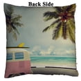 thumbnail image 2 of PKQWTM Vintage Car Beach Surfboard Roof Reversible Mermaid Cushion Cover Home Decor Sequin Pillow Case Size 20x20 inches, 2 of 2