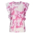 thumbnail image 3 of Birdeem T-Shirt pour Femmes Printemps / Été en Dentelle à Manches Volantées, Col Rond, Teinture sur Nœuds, 3 of 7