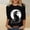 005 Black, variant on Women Halloween Top Pumpkin/Black Cat/Witch Hat/Moon/Skeleton/Black Crow/Spiderweb Halloween Graphic 3/4 Sleeve T-shirt