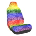 thumbnail image 1 of Wukai Colorful Tie Dye Full Set Car Seat Covers with Soft Padding Universal Auto Front Seats Protector and Cushion Mat, 1 of 5