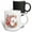 Multicolor, variant on 3drose, Pretty Image of Watercolor Floral Monogram Initial F, 11oz Two-tone Red Mug