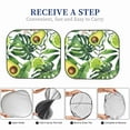 thumbnail image 6 of Bingfone Watercolor Green Tropical Print 2-Piece Sun Shade Front Windshield - Foldable Car Front Window Sunshades For Most Sedans Suv Truck - Large, 6 of 7