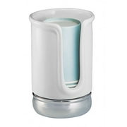 InterDesign York Disposable Cup Dispenser, White/Chrome