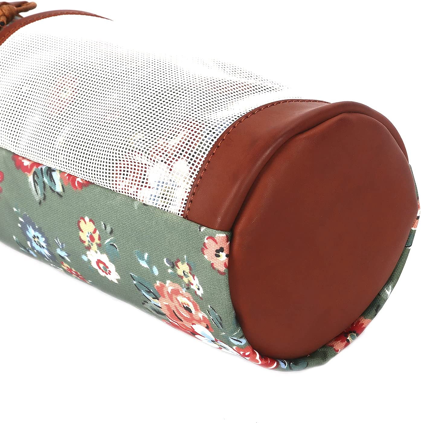 Canvas Golf Bag for Women Driving Range Travel Course Club Carry Case Green with Flower