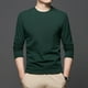 thumbnail image 4 of Camiseta de manga larga de algodón blanca para hombre, primavera y otoño de 2024, informal, con cuello redondo interior, capa base para hombre, 4 of 4