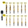 thumbnail image 4 of Titanium Combination Drill Tap Bit Set 39PCS SAE and Metric Tap Bits Kit for Screw Thread Drilling Tapping Deburring, 4 of 5