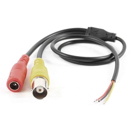 - Unique Bargains 50cm CCTV Camera BNC DC 2.1x5.5mm Female 3 Wire End Video Audio Cable Black