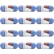 Loops & Threads Soft Classic Multi Yarn - Multicolor Yarn for Knitting, Crochet, Weaving, Arts & Crafts - Lotus Blossom, Bulk 12 Pack