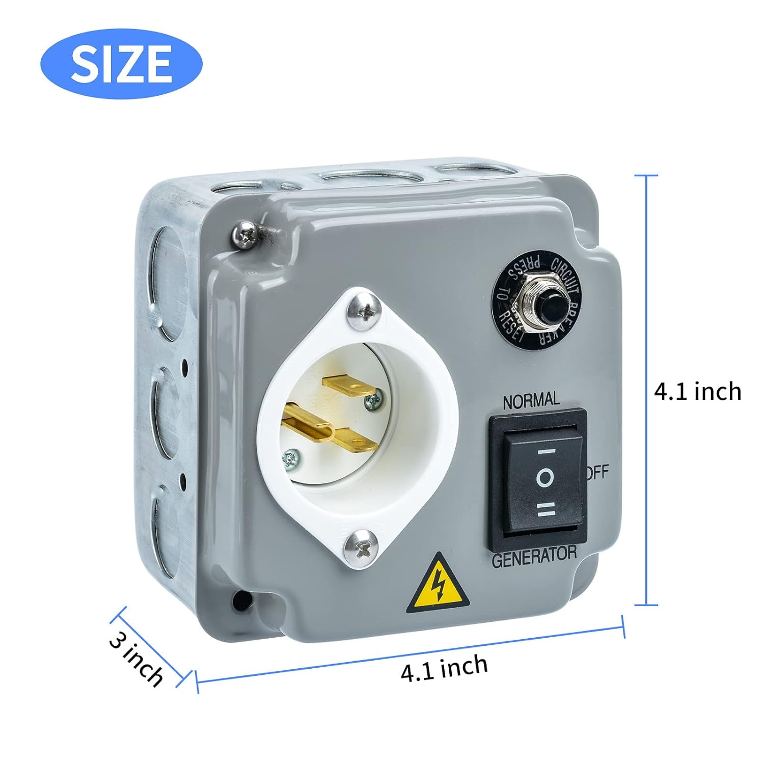 Generator Transfer Switches, Briidea 15 Amp 120V Generator Manual Transfer Switch with Circuit Breaker, Prewired