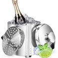 thumbnail image 1 of Ice Bucket, Stainless Steel Ice Bucket Round Small Beer Bucket, Bar Tools Ice Pellet Ice Rack Champagne Bucket with Portable Carrying Handle Ice Clamp and Lid, 1 of 9