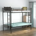 thumbnail image 3 of Imerelez Twin over Full Metal Bunk Bed, Multi-Function, Black, 3 of 9