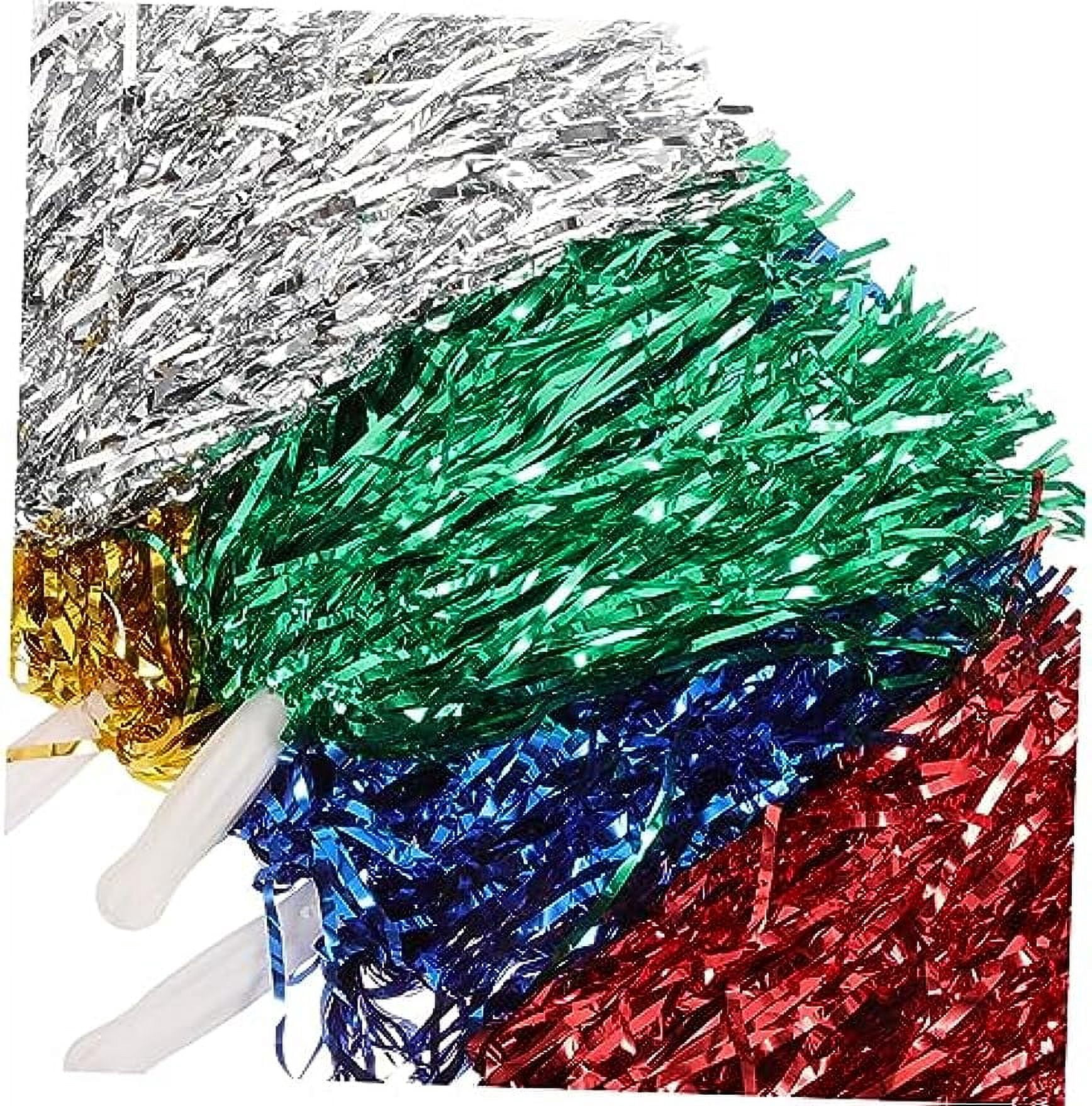 LINLIN 10Pcs Cheering Pompoms pom poms Cheerleading Cheerleader pom poms Sports Meeting Prop Outdoor Cheerleader Prop Bouquet Hand Flower Colored Balls Straight Handle Long Accessories
