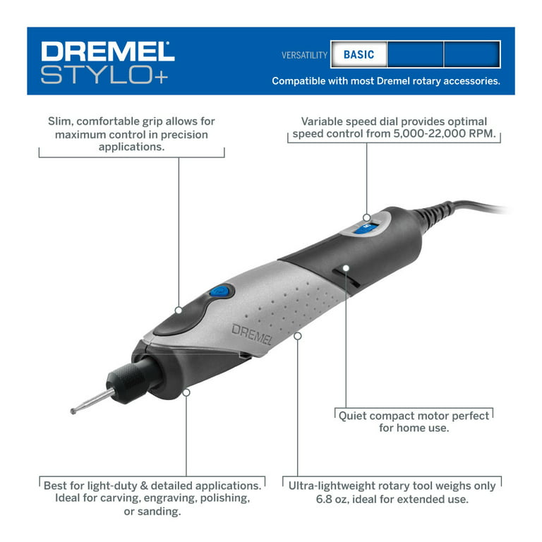Award Winning Dremel 2050-11 Stylo+ Versatile Craft & Hobby Tool with 11  Accessories, Perfect for Glass Etching, Leather Burnishing, Jewelry Making,  Polishing, Woodworking and More Craft Projects 