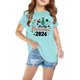 thumbnail image 1 of Xihbxyly Blusa con Estampado Navideño, Camisa de Mezcla de Poliéster Suave, Blusa con Mangas Abullonadas, Moda de Verano para Niñas, Ropa Informal, Regalo para Fiestas, de 3 a 14 Años, Material Trans, 1 of 4