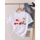 thumbnail image 1 of Camiseta de manga corta con estampado de árbol para mujer, blusa bonita de los años 90, ropa de Navidad, camiseta estampada, 1 of 5