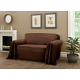 thumbnail image 5 of Innovative Textile Solutions 1-Piece Mason Throw Loveseat Slipcover, Chocolate, 5 of 5