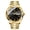 Men's model - all gold - black face, variant on Women's and men's watches, new quartz wristwatches, trendy men's watches, waterproof tungsten steel calendar watches, stylish watches for men and women