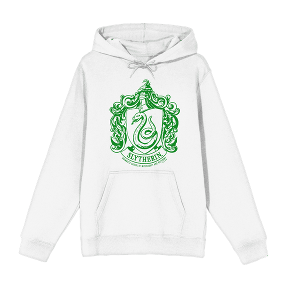 Harry Potter Slytherin Crest Long Sleeve Unisex Adult Hooded Sweatshirt-XS