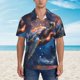 thumbnail image 2 of Balery Night Sky Turtle Camisas hawaianas de manga corta para hombre, camisas playeras de corte holgado, camisas de vacaciones con botones,X-Large, 2 of 7