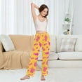 thumbnail image 4 of Dailycode Women's Pajama Pants Wide Leg Lounge Pj Bottoms With Pockets Fish Sunglasses Leaf Surfboard, 4 of 7