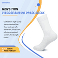 thumbnail image 4 of Men's Bamboo Viscose Dress Socks - Soft, Breathable, Moisture-Wicking - 48 Pairs Bulk Pack, 4 of 7