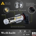 thumbnail image 6 of Alla Lighting HB4 9006 LED Fog Lights Bulbs, 3000K Golden Yellow Super Bright 3030-SMD High Power 12V Upgrade, 6 of 9