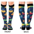 thumbnail image 4 of FORMRS Womens Knee High Socks Casual Long Thick Travel Daily Wear, 1 Pair, Rainbow Space Cat, 4 of 6