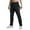 Black, variant on Men Casual Long Elastic Legging Floral Print Waistband Daily Sanitary Sweat Pant Black 3XL