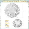 thumbnail image 2 of Uxcell 50 Pcs Servilletas de Papel de 5.5 Pulgadas Redondas de Encaje, Manteles Decorativos Desechables para Comidas y Fiestas, Plateado, 2 of 6