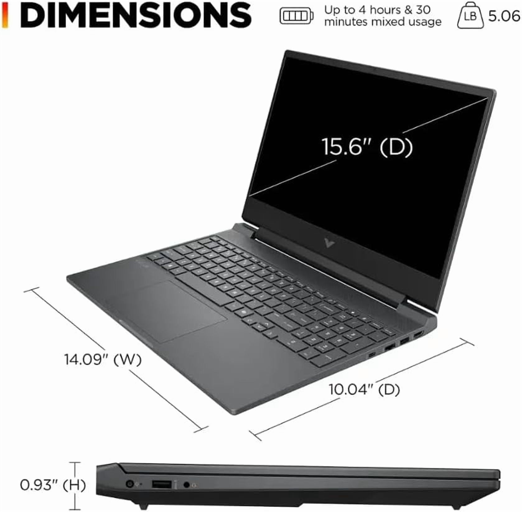 HP Victus 15.6" 144Hz FHD Gaming Laptop, Intel i5-13420H, 8GB RAM, 512GB PCIe SSD, NVIDIA GeForce RTX 3050, Backlit Keyboard, HD Camera, WiFi 6, Windows 11pro, Mica Silver