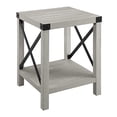 thumbnail image 3 of Walker Edison Sedalia Table d'Appoint Moderne de Style Ferme en Métal, 18 Pouces, Gris Pierre, 3 of 5