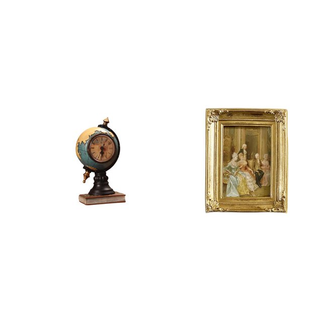 Figura de escritorio,Reloj de mesa con figura de globo terráqueo,decoración para oficina y hogar,Reloj de escritorio,figura decorativa,decoración para el hogar,Marco de fotos,Soporte de