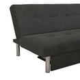 DHP Sola Storage Futon with Storage Drawers, Gray Microfiber