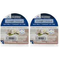 Yankee Candle FLUFFY TOWELS .8oz Fast Fragrance Single Wax Melt (Pack of 2)