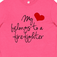 thumbnail image 4 of Inktastic My Heart belongs firefighter Youth T-Shirt, 4 of 5