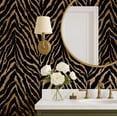 thumbnail image 4 of S4Sassy Animal Print Wallpaper - Removable Walls Covering, 25" x 120" Self-Adhesive Vinyl Wall Paper, Decorative Wallwrap, Easy DIY Walls Covering For Bedroom, Living Room, Living Spaces - Black, 4 of 9