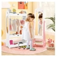 thumbnail image 3 of Kids Jewelry Armoire, Full-Length Mirror Jewelry Organizer - White Wooden Cabinet w/Drawers & Shelves, Children's Jewelry Storage for Girls, 3 of 9