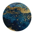 thumbnail image 4 of Chilfamy Blue Gold Marble Tablecloth Round Stone Texture Liquid Paint Glitter Artificial Waterproof Wipeable Table Cloth Cover Table Pad Cover for Dining Room  54-58, 4 of 8