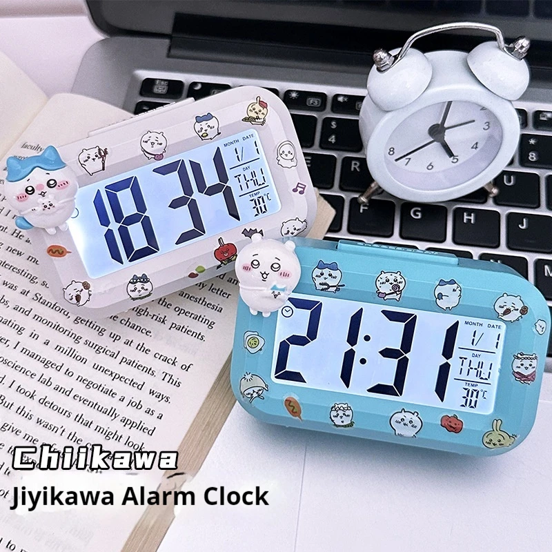 Chiikawa Style Multifunctional Alarm Clock For Learning Timed Night Light Exquisite Desktop Clock Cute Alarm Clock Gift