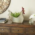 thumbnail image 3 of DecMode 12" x 16" Gray Metal Rooster Planter, 3 of 10