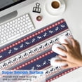 thumbnail image 4 of Long Mouse Pads for Desk,Dark Blue Christmas Reindeer and Donkey Desk Mats on Top Of Desks, Desk Mouse Pad Extra Large with 3mm Non-Slip Base and Stitched Edge for Gaming,Work,Home 31.5x11.8in, 4 of 4